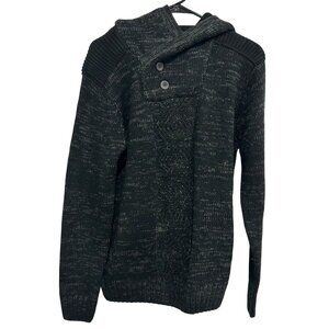 Amongst Others NEW Mens Hooded Knit Sweater Shawl Collar Sz Medium